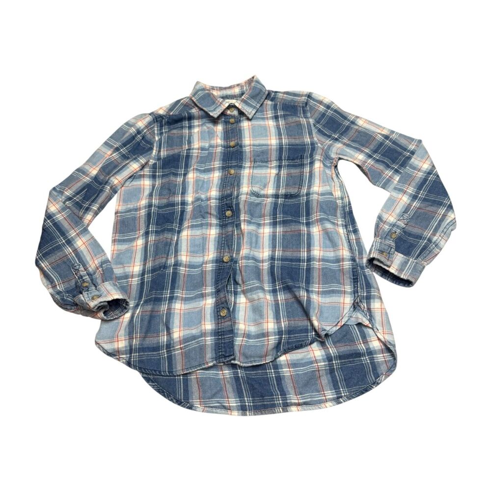 American Eagle Outfitters Shirt Men's S Multicolor Plaid Boyfriend Fit Button-Up - Picture 1 of 7